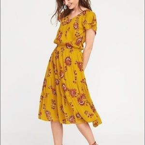 Yellow floral dress